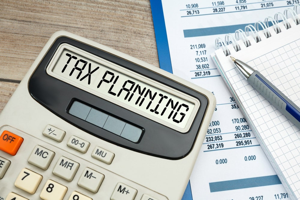 Tax Planning Word On Calculator