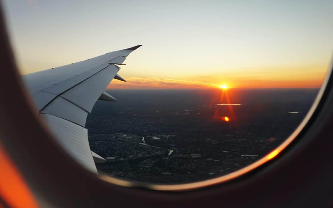 Beautiful View of the Sunset from the Airplane Window - Greenhalgh Pickard